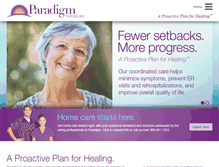 Tablet Screenshot of paradigmhomecare.com